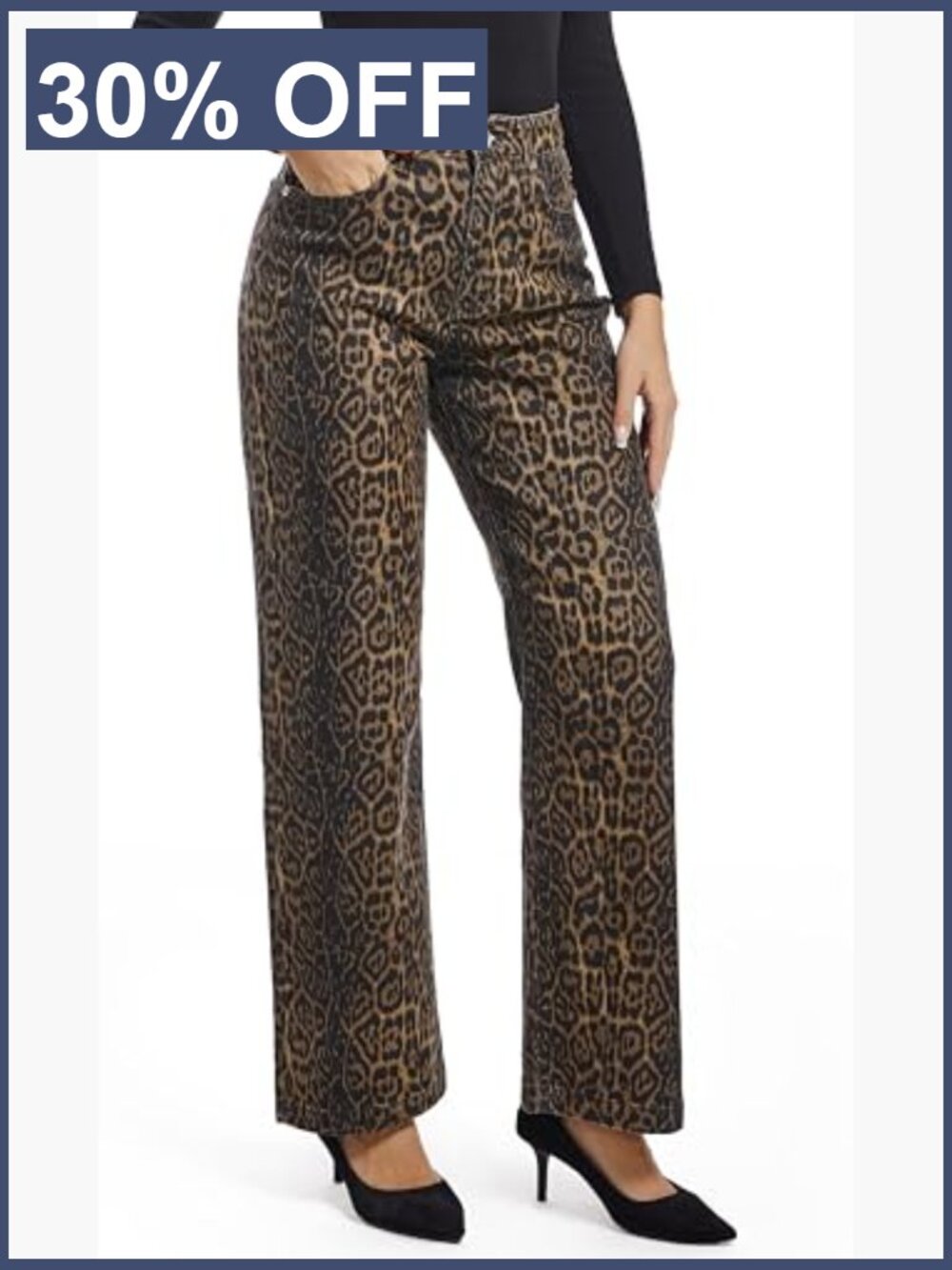 High Waisted Straight Leg Stretch Pull On Jeans - Picture 2 of 6